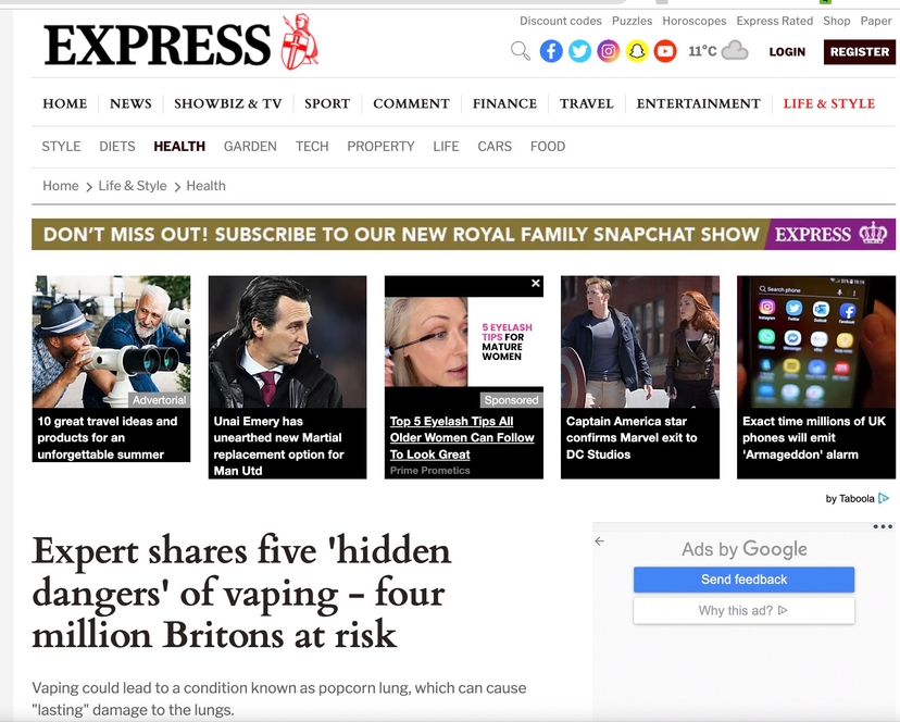 Express News - Vaping Danger