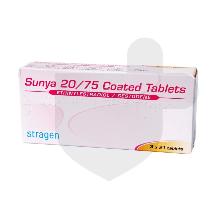 A box of Sunya coated tablets.