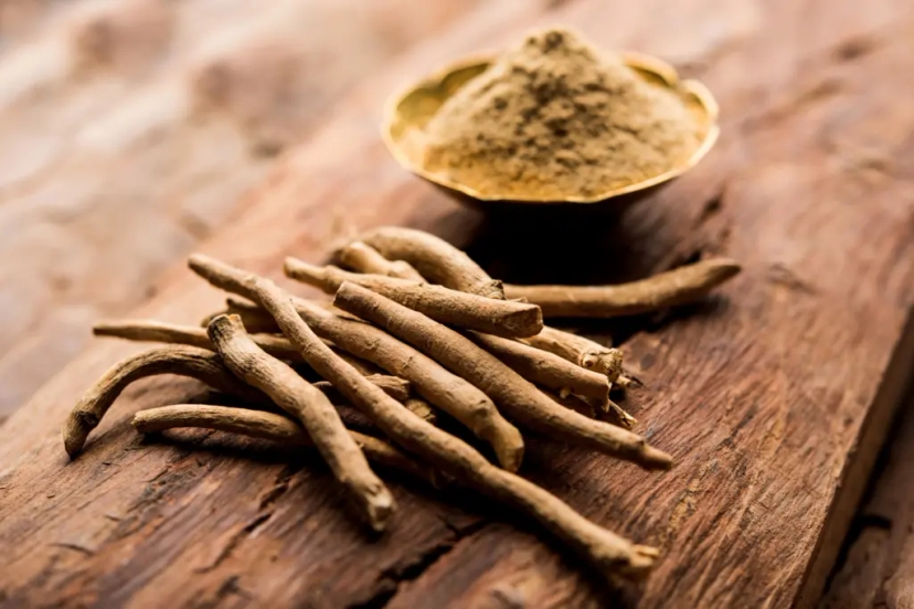 Ashwagandha powder on a table