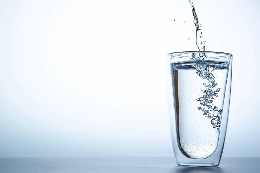 Water in glass to help with dehydration