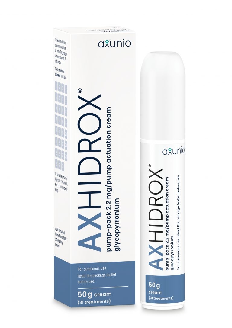 Axhidrox packaging which is available to order online from NowPatient with free next day delivery