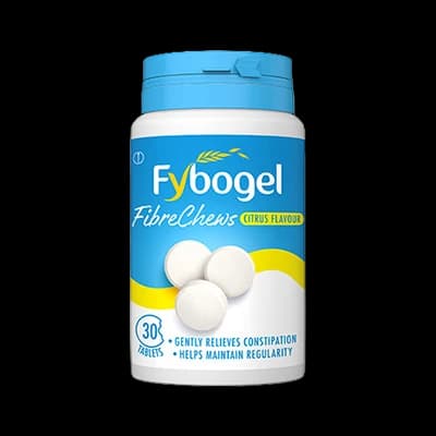 Fybogel FibreChews packaging which is available to order online from NowPatient with next day delivery