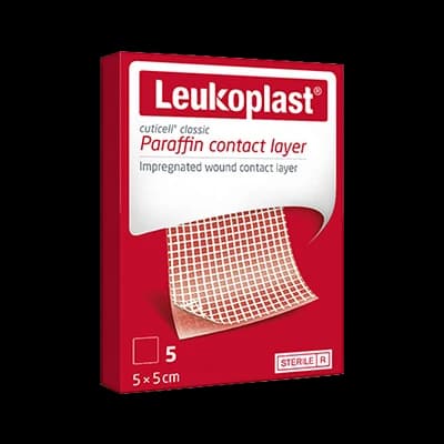 Leukoplast Cuticell Classic Paraffin Contact Layer packaging which is available to order online from NowPatient with next day delivery