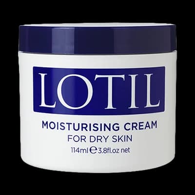 Lotil Moisturising Cream for Dry Skin packaging which is available to order online from NowPatient with next day delivery