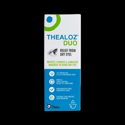 Thealoz Duo 10ml packaging which is available to order online from NowPatient with next day delivery