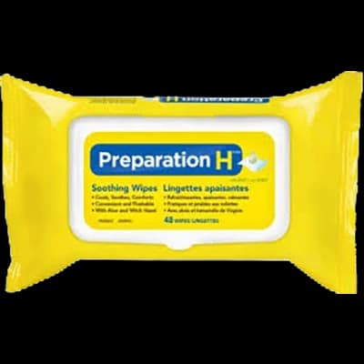 Preparation H Soothing Wipes packaging which is available to order online from NowPatient with next day delivery