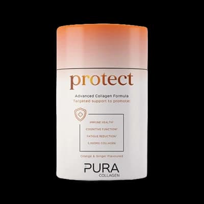 Protect Advanced Collagen Formula Orange & Ginger packaging which is available to order online from NowPatient with next day delivery