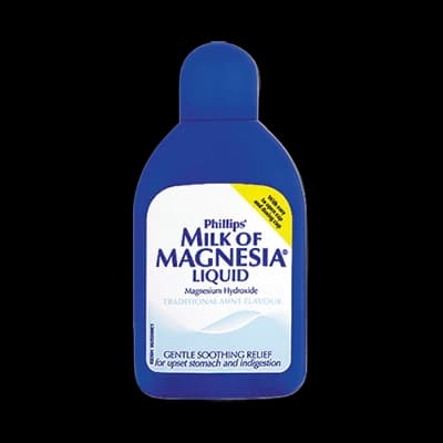 Phillips’ Milk of Magnesia packaging which is available to order online from NowPatient with next day delivery
