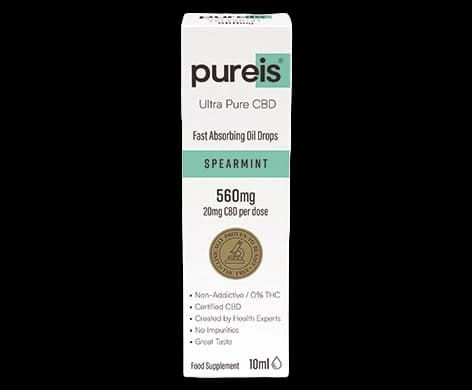 Pureis Ultra Pure CBD Fast Absorbing Oil Drops Spearmint Flavour