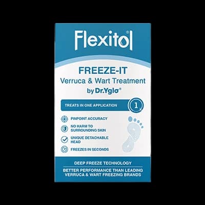 Flexitol Freeze-It Verruca & Wart Treatment by Dr. Yglo packaging which is available to order online from NowPatient with next day delivery