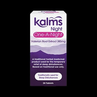 Kalms Night One-A-Night packaging which is available to order online from NowPatient with next day delivery