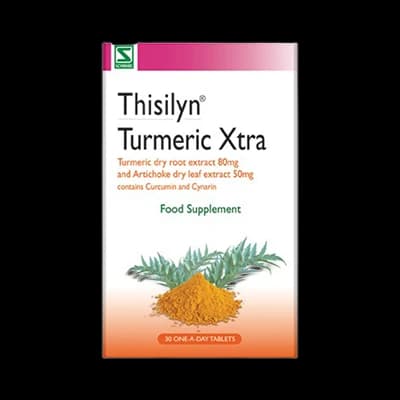 Thisilyn Turmeric Xtra Tablets packaging which is available to order online from NowPatient with next day delivery