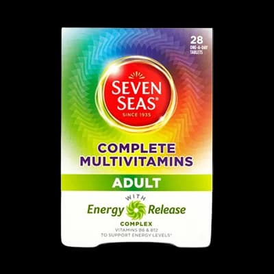 Seven Seas Complete Multivitamins Adult packaging which is available to order online from NowPatient with next day delivery