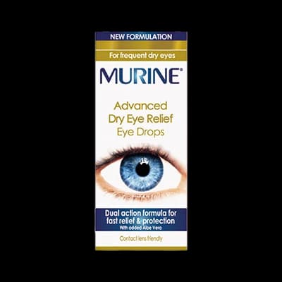 Murine Advanced Dry Eye Relief Eye Drops packaging which is available to order online from NowPatient with next day delivery