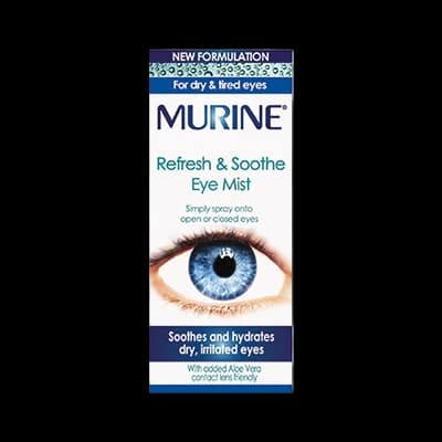 Murine Refresh & Soothe Eye Mist packaging which is available to order online from NowPatient with next day delivery