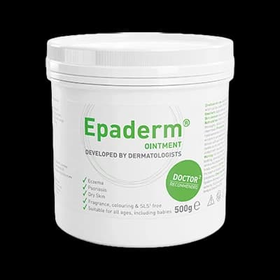 Epaderm Ointment packaging which is available to order online from NowPatient with next day delivery