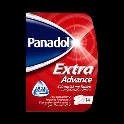 Panadol Extra Advance Tablets packaging which is available to order online from NowPatient with next day delivery