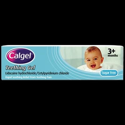 Calgel Teething Gel packaging which is available to order online from NowPatient with next day delivery