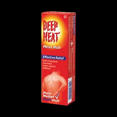 Deep Heat Heat Rub packaging which is available to order online from NowPatient with next day delivery