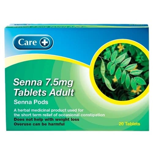 Care Senna Tablets packaging which is available to order online from NowPatient with next day delivery