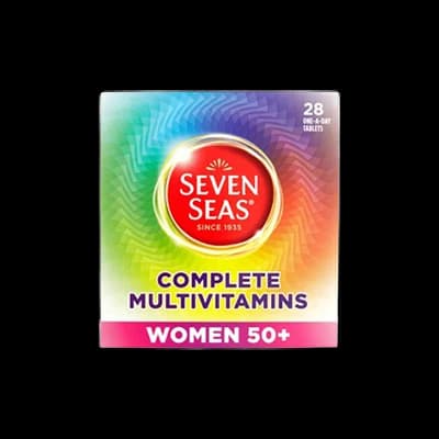 Seven Seas Complete Multivitamins Women 50+ Tablets packaging which is available to order online from NowPatient with next day delivery