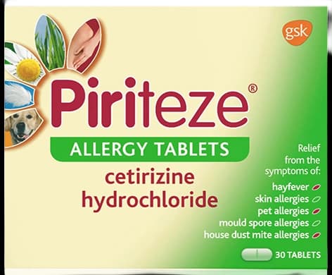 Piriteze Allergy Tablets