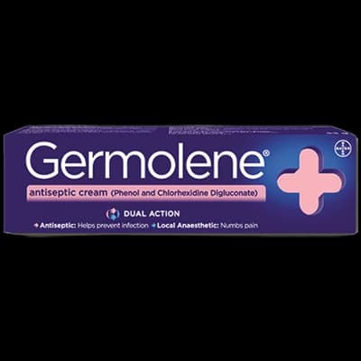 Germolene Antiseptic Cream packaging which is available to order online from NowPatient with next day delivery