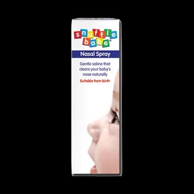 Snufflebabe Nasal Spray packaging which is available to order online from NowPatient with next day delivery