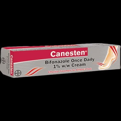 Canesten Bifonazole Once Daily 1%w/w Cream packaging which is available to order online from NowPatient with next day delivery