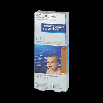 Equazen Baby Capsules packaging which is available to order online from NowPatient with next day delivery