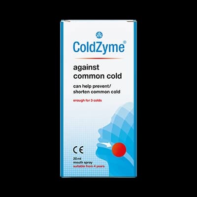 ColdZyme Mouth Spray packaging which is available to order online from NowPatient with next day delivery
