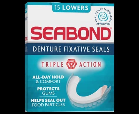 Seabond Denture Fixative Seals Lowers