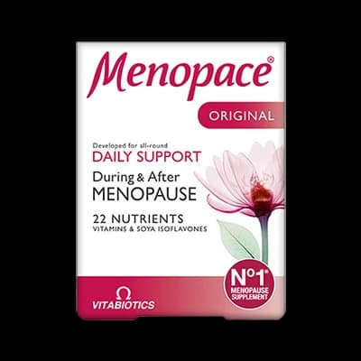 Menopace Original packaging which is available to order online from NowPatient with next day delivery