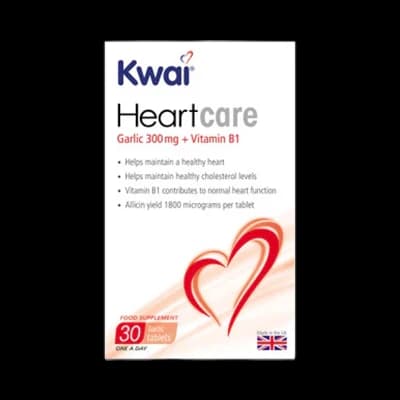 Kwai Heartcare 300mg packaging which is available to order online from NowPatient with next day delivery
