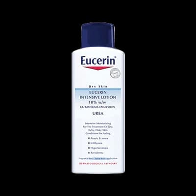 Eucerin Intensive Lotion 10%w/w (Urea) Cutaneous Emulsion packaging which is available to order online from NowPatient with next day delivery