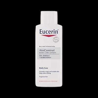 Eucerin AtoControl Body Care Lotion packaging which is available to order online from NowPatient with next day delivery