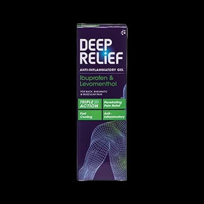 Deep Relief Anti-Inflammatory Gel packaging which is available to order online from NowPatient with next day delivery
