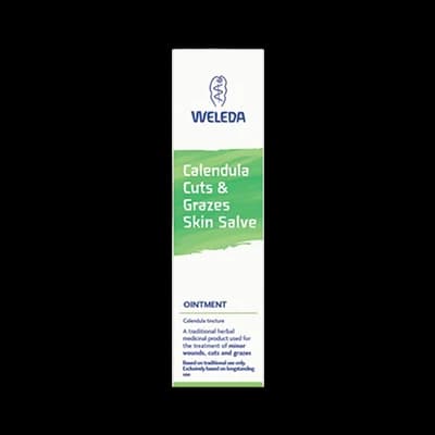 Calendula Cuts & Grazes Skin Salve Ointment packaging which is available to order online from NowPatient with next day delivery