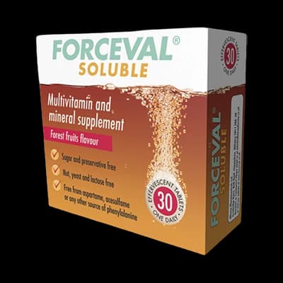 Forceval Soluble packaging which is available to order online from NowPatient with next day delivery