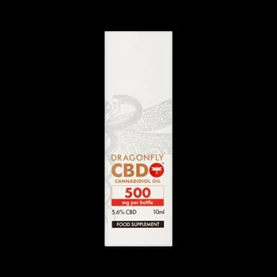 Dragonfly CBD Oil packaging which is available to order online from NowPatient with next day delivery
