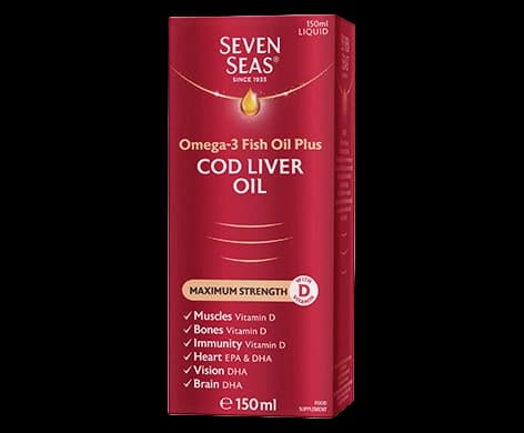 Seven Seas Omega-3 Fish Oil plus Cod Liver Oil Maximum Strength Liquid