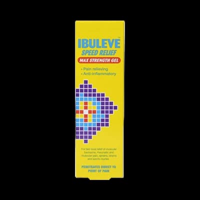 Ibuleve Speed Relief Max Strength Gel packaging which is available to order online from NowPatient with next day delivery