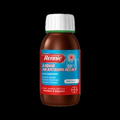 Rennie Liquid Heartburn Relief Oral Suspension packaging which is available to order online from NowPatient with next day delivery