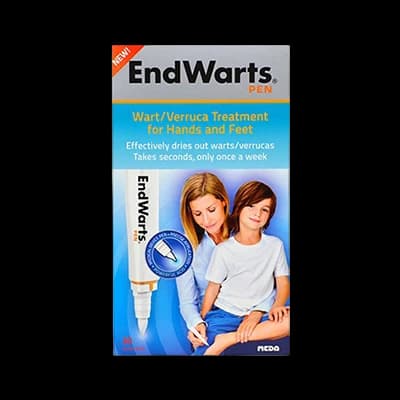 Endwarts Pen packaging which is available to order online from NowPatient with next day delivery