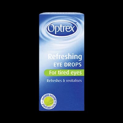 Optrex Refreshing Eye Drops for Tired Eyes packaging which is available to order online from NowPatient with next day delivery