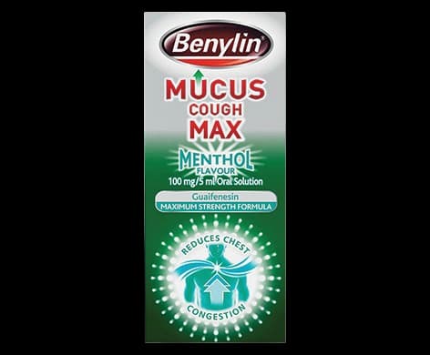 Benylin Mucus Cough Max Menthol Flavour 100mg/5ml Oral Solution