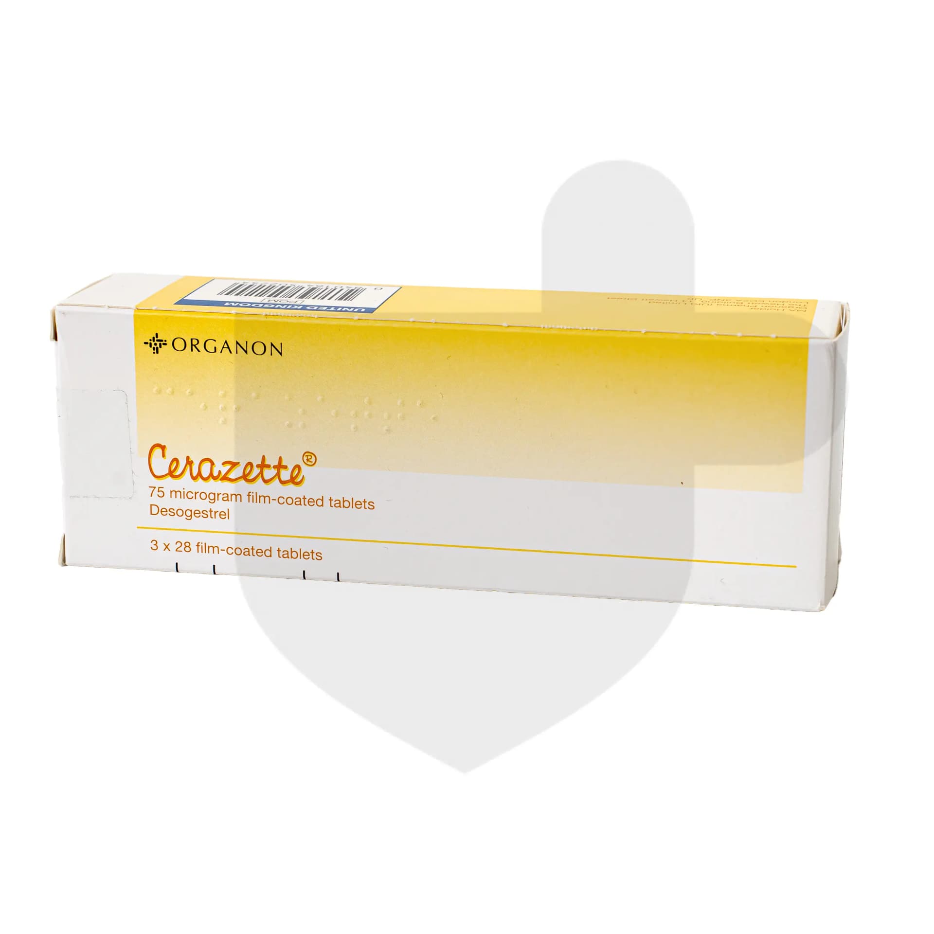 Cerazette packaging which is available to order online from NowPatient with free next day delivery