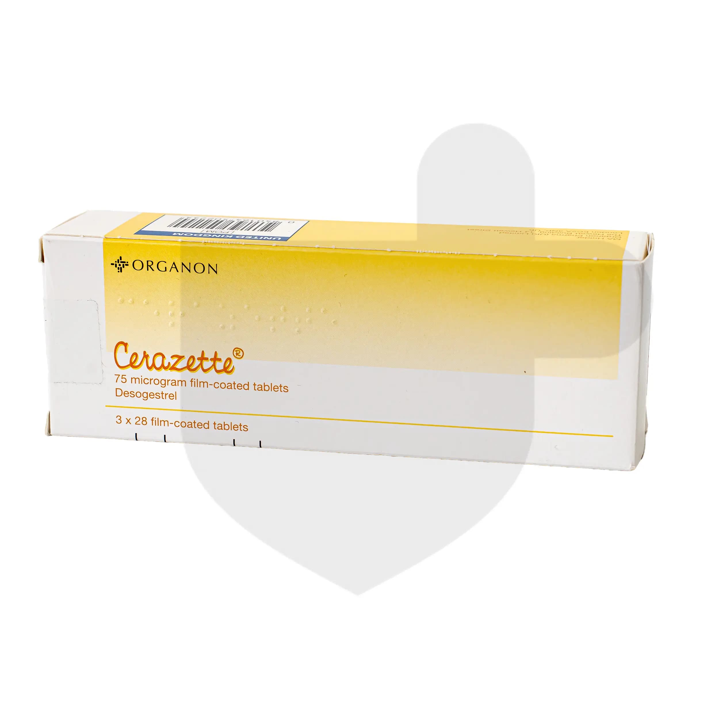 Cerazette packaging which is available to order online from NowPatient with free next day delivery