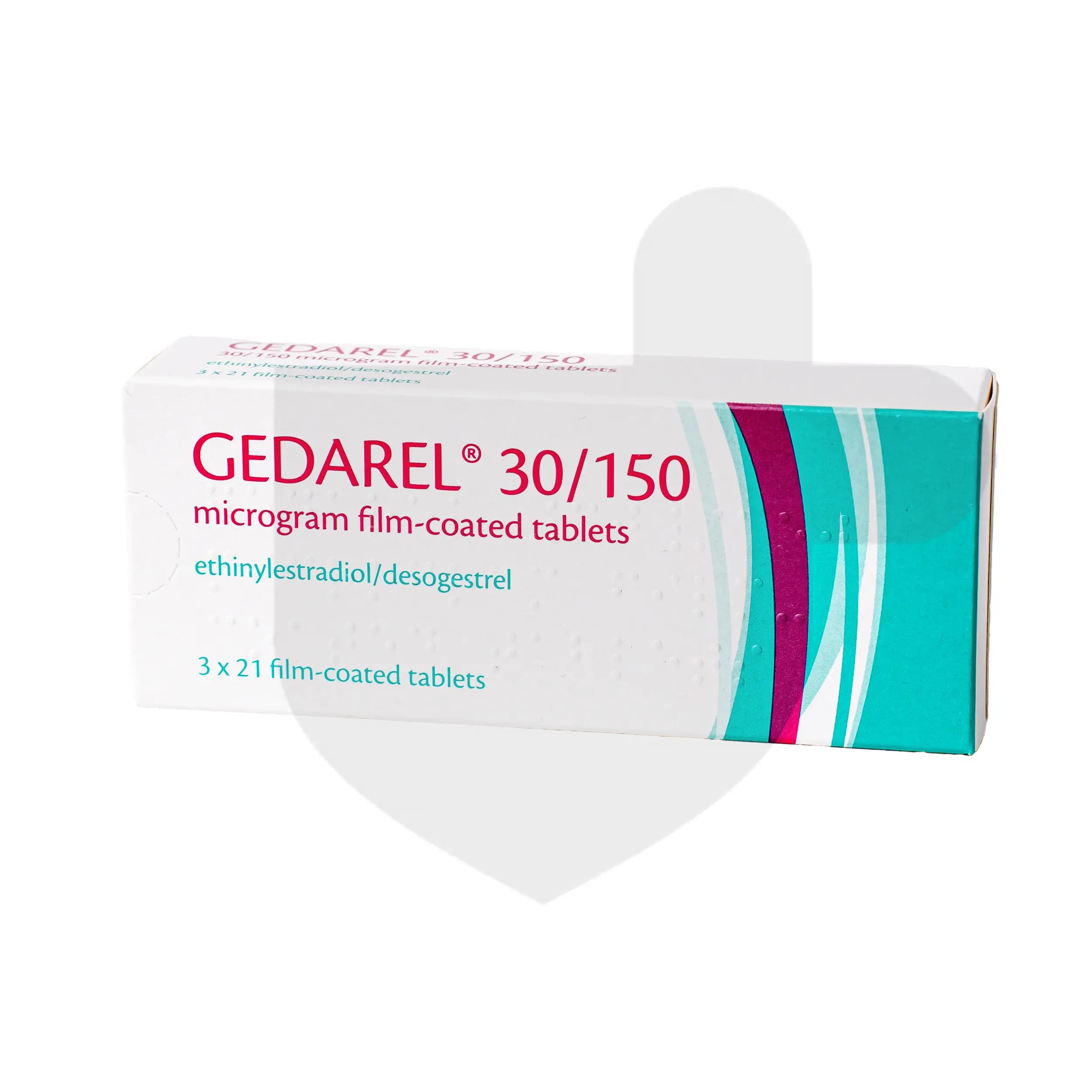 Gedarel 30/150 packaging which is available to order online from NowPatient with free next day delivery