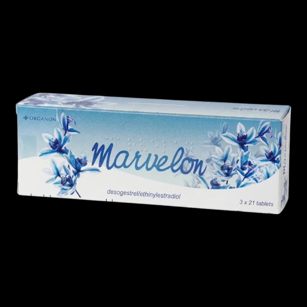 A box of Marvelon toothpaste on a white background.